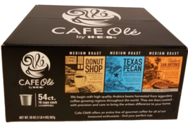 Heb Variety Coffee Donut/Pecan/San Antonio Cafe Ole K-cups 54 count Texas - $47.08