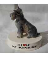 Vintage Schnauzer Dog Figurine George Good I Love My Schnauzer Japan - £9.83 GBP