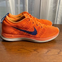 Nike Flyknit Lunar 1 Sneaker Mens 12.5 Low Orange Mesh Running Shoe 554887841 - £24.33 GBP