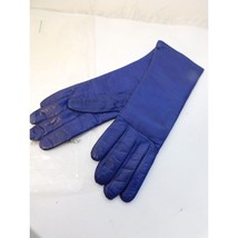 Gimbels Womens Purple Leather Cashmere Gloves Size 7 New Vintage - $22.76