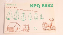 Vintage Ham Radio Card KPQ 8932 Johnsonburg Pennsylvania - £3.88 GBP
