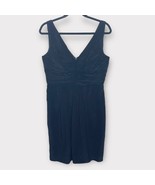 SHOSHANNA Black Silk Ruched V Neck Short Cocktail Party Dress Size 10 LBD - $59.00