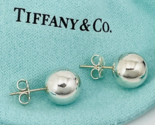 Tiffany &amp; Co HardWear Bead Ball Stud Earrings 10mm in Sterling Silver AU... - £190.48 GBP