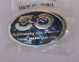 Pinback Vintage Honda 50th Anniversary Motorcycle Riding Pin Vest Pin Ha... - £7.06 GBP