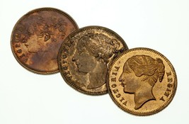 1837 Great Britain Queen Victoria Cumberland Jack Token Lot of 3 &quot;To Han... - $48.50