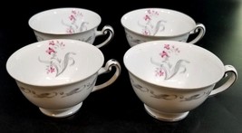 Vintage 1950’s Nortitake China &quot;Elaine&quot; Set of 4 Coffee/Teacups - £31.04 GBP