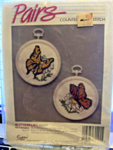 Golden Bee 60291 Pairs Counted Cross Stitch Butterflies Stitchery ornaments - $8.79