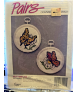 Golden Bee 60291 Pairs Counted Cross Stitch Butterflies Stitchery ornaments - $8.79