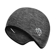 Cling fleece cap helmet inner liner thermal cap windproof skiing thermal beanie hat for thumb200