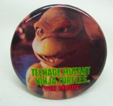 1990 Teenage Mutant Ninja Turtles The Movie Michelangelo 2&quot; PIN BUTTON NEW - $14.85