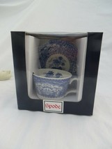 Spode Blue Room Collection Floral Teacup &amp; Saucer New In Box - £19.11 GBP