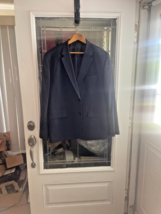 H&amp;M Mens Blazer Size 50R Navy Blue Blazer Single Breasted Jacket Skinny Fit - $611.08 MXN