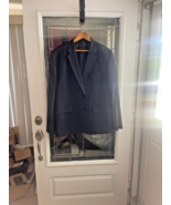 H&amp;M Mens Blazer Size 50R Navy Blue Blazer Single Breasted Jacket Skinny Fit - $44.61 CAD