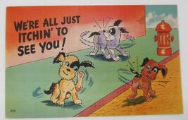 Vtg Postcard Colourpicture Lithograph "We're All Just Itching to See You... - $9.99