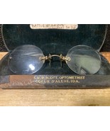 Antique Vintage Fits U Pince Nez Spectacle Rimless Eyeglasses  with Vint... - $39.50