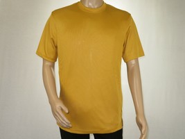 Mens Dressy T-Shirt  Log-In Uomo Soft Crew Neck Corded Short Sleeves 218 Gold - £31.59 GBP