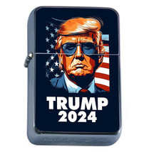 President Donald Trump 2024 L3 Windproof Refillable Flip Top Oil Lighter - £11.83 GBP