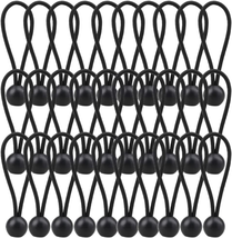 AOPRIE 30 Pack Bungee Balls, Black Ball Bungee Heavy Duty Heavyweight 4 ... - £9.60 GBP