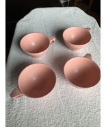 (4) Vintage Boonton Ware Melmac Melamine Pink Coffee Cups - USA #1206-8 - $24.93 CAD