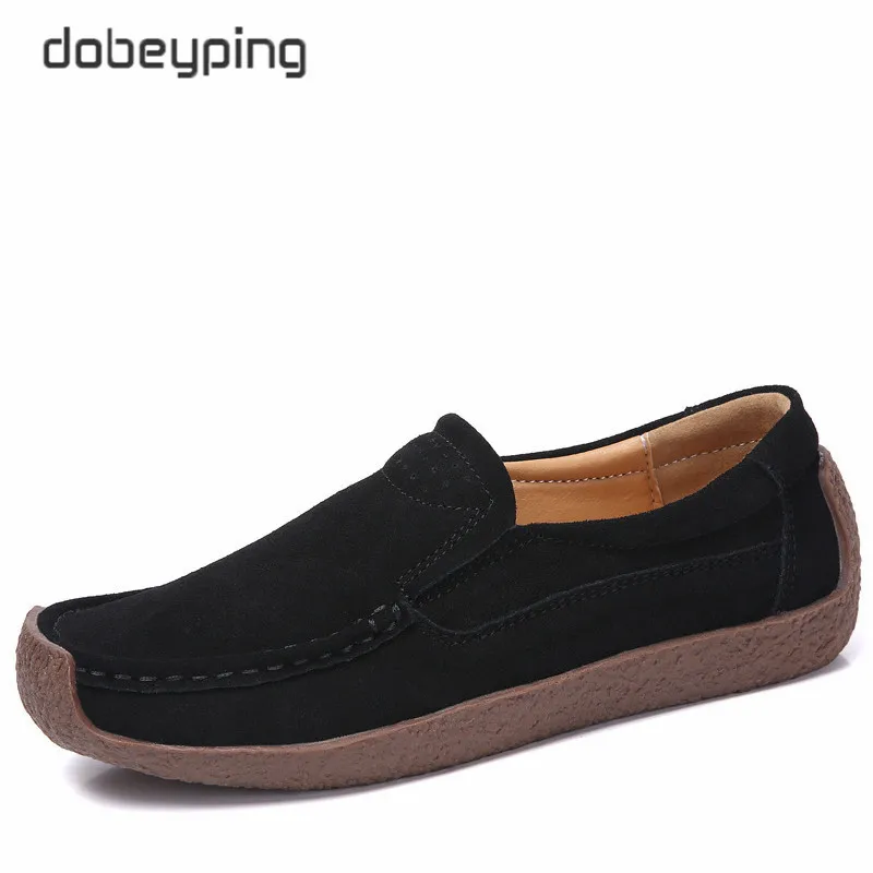 dobeyping Spring Autumn Shoes Woman Slip On Women Sneakers   Leather Flats Casua - £54.48 GBP