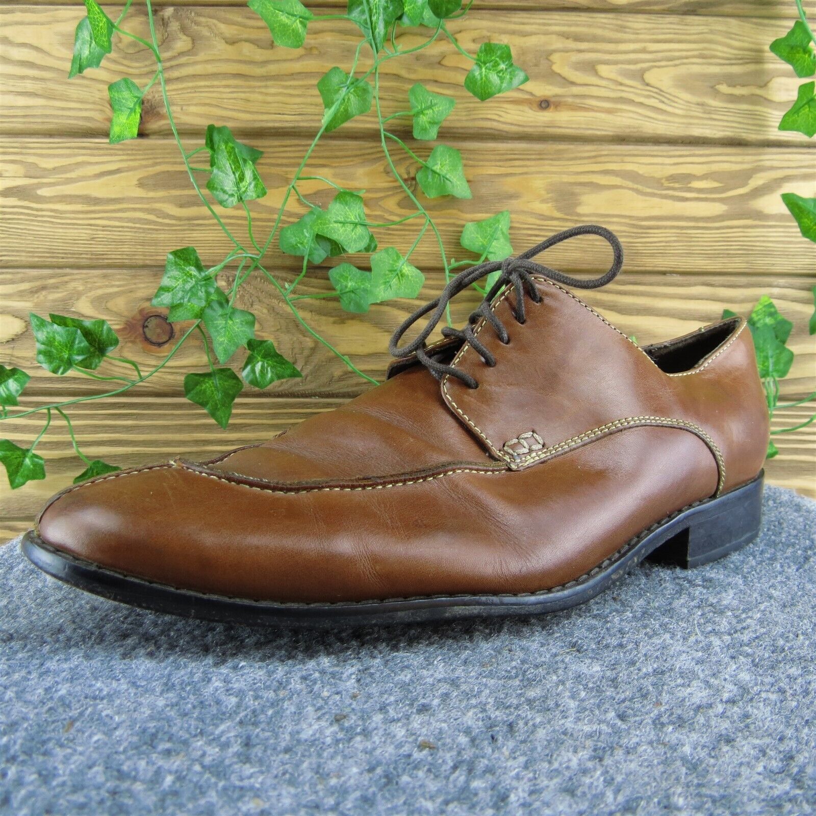Primary image for Cole Haan C08189 Men Derby Oxfords Shoes Brown Leather Lace Up Size 10.5 Medium