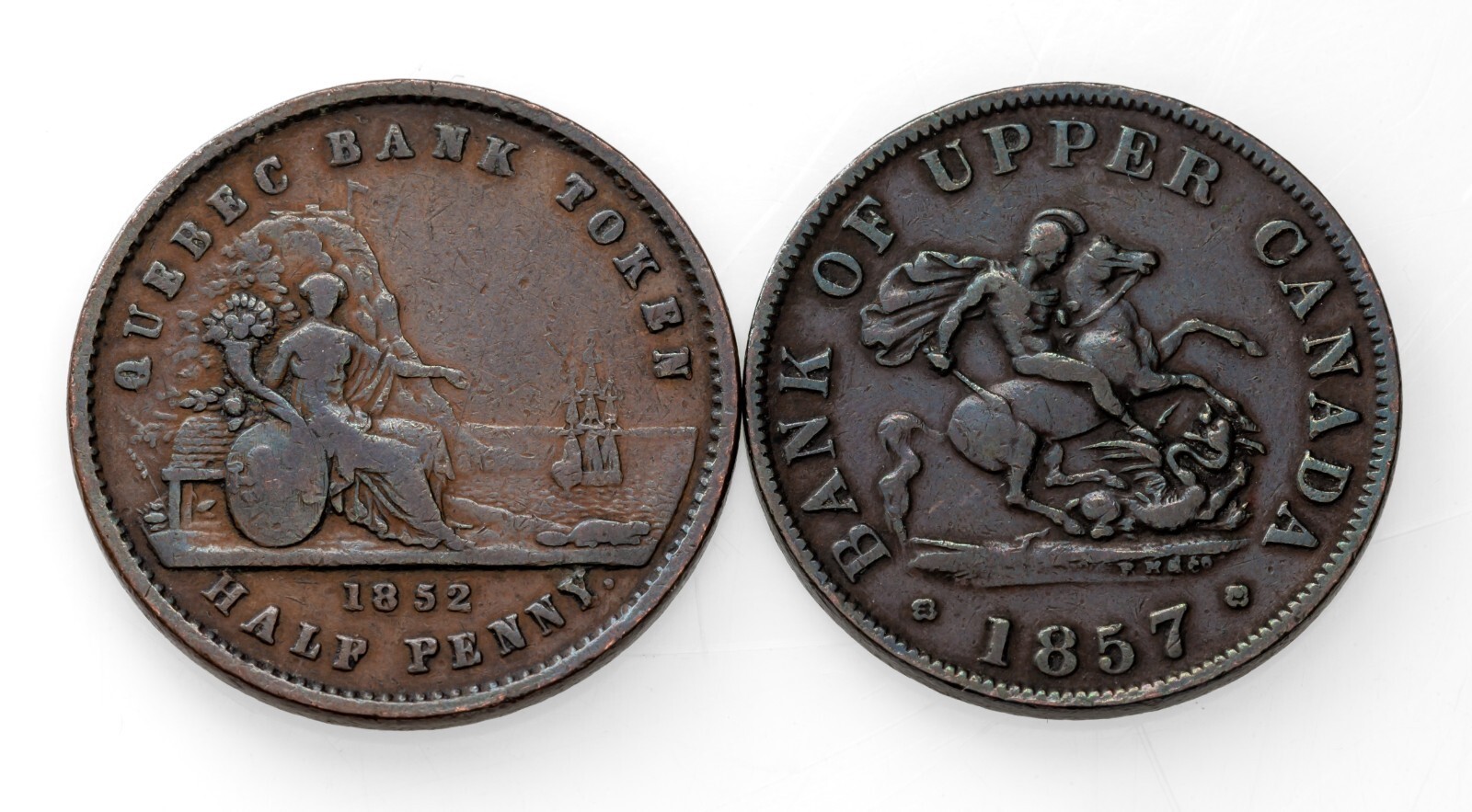 1842-1857 Canada Token Coins Full Of 3 End To XF Condition-
show original tit... Item image 3