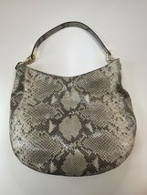 Michael Kors Fulton Dark Sand Leather Large Slouchy Hobo Shoulder Bag Women’s - £26.28 GBP