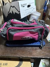 Cabela&#39;s Catch-All Gear Bag Pink Gray Canvas Duffle Travel Fishing - $16.82