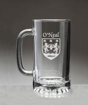 O&#39;Neal Irish Coat of Arms Glass Beer Mug (Sand Etched) - £22.10 GBP