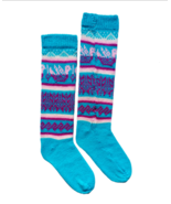 Women turquoise thick knitted Alpaca wool winter warm bed socks from Bol... - £8.23 GBP