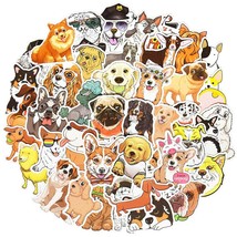 50 PCS Handmade Cartoon Stickers: Cute Dogs in Different Styles, Funny C... - £7.84 GBP