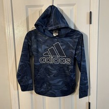 Adidas Blue/Black Warp Camo Hoodie Youth Size S/P/CH (8) - $19.79