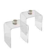 VEVOR Acrylic End Table, 2 pcs C-Shaped Lucite Side Tables, Clear Acryli... - $4,020.22 MXN