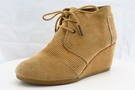TOMS Ankle Boots Women Lace Up Boot Sz 6.5 M Beige Leather - £19.95 GBP