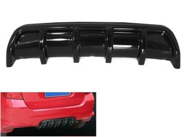 26"x5" ABS glossy Black Shark Fin 6 Wing Diffuser Rear Bumper Lip for Chevrolet - $21.88