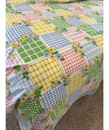 Vintage Cannon Monticello Twin Flat Colorful Mod Floral Plaid Sheet 70’s... - €29,59 EUR