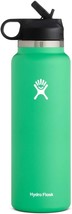 Wide Mouth Straw Lid 2.0 - 40 Oz, Spearmint Hydro Flask Water Bottle. - $70.94