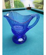 Avon ANTIQUE design pitcher blue glass made by Fostoria, 5 1/2" [40E] - €24,47 EUR