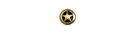 Tandy Leather Star Concho 3/8&quot; (10 mm) Gold/Black 7757-01 - $1.36