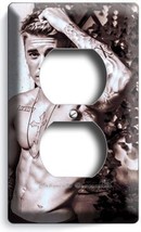 JUSTIN BIEBER TATTOOS NAKED TORSO DUPLEX OUTLET COVER PLATE TEEN GIRL RO... - £8.04 GBP