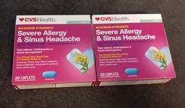 2 CVS Health Severe Allergy &amp; Sinus Headache 20 Caplets(BN8) - $18.63