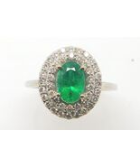 Authenticity Guarantee

14k White Gold Genuine Natural Emerald Ring with... - €2.641,24 EUR