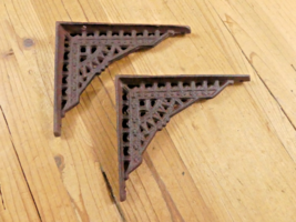 2 Antique Style Shelf Brace Wall Bracket Cast Iron Brackets SMALL 5 x 4 ... - $17.99