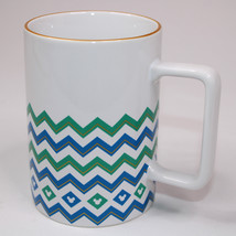 Disney Parks Exclusive Coffee Mug With Turqouise Chevron Blue Mickey Mou... - £9.25 GBP