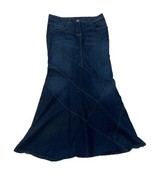 BeBe Mermaid Full Length Maxi Denim Skirt Fit &amp; Flare Size 31  Vtg - $69.00