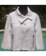 Cache Textured Swing Lined Jackie O Jacket Top New XS/S/M Off White $178... - £56.42 GBP
