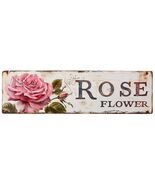 Snowsun Metal Tin Sign Pink Rose Flower Vintage Bar Decor 4x16 Inch - $217.73 MXN Snowsun Metal Tin Sign Pink Rose Flower Vintage Bar Decor 4x16 Inch - $217.73 MXN