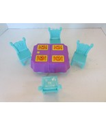 Mattel J5780 Dora the Explorer Purple Dining Table 4 Chairs Enchanted Ca... - $8.86