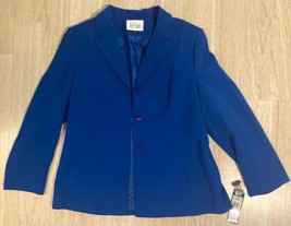 NWT Elegant Le Suit  Women Coat Jacket Size 16 Title Náutical Blue - £27.12 GBP
