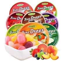 7 Pack Woogie Fine Drops Mix Flavors Variety Tin Austrian Lollipop Hard Candy - £18.68 GBP